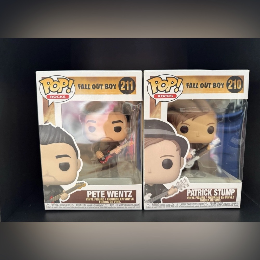 Lot 2 Funko POP! Rocks Fall Out Boy Pete Wentz #211 & Patrick Stump 210 Figure